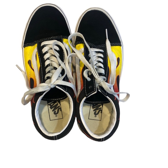 VANS Old Skool Classic Flame Skateboard Sneakers 500714 low Top Men 6 Women 7.5 - Picture 6 of 8